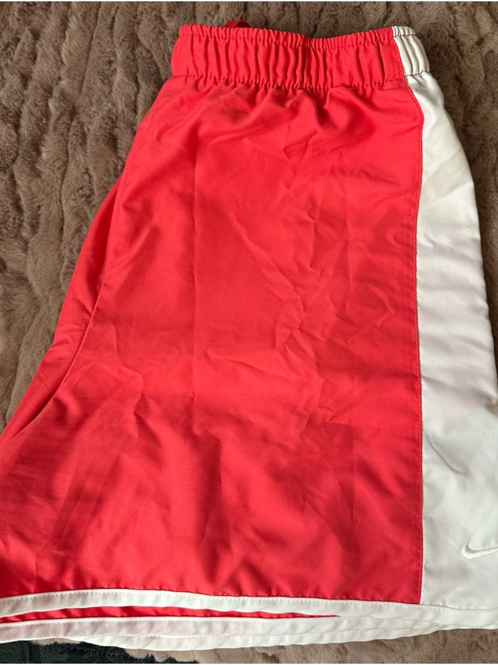 Women’s Nike Women's Coral and White Athletic Shorts